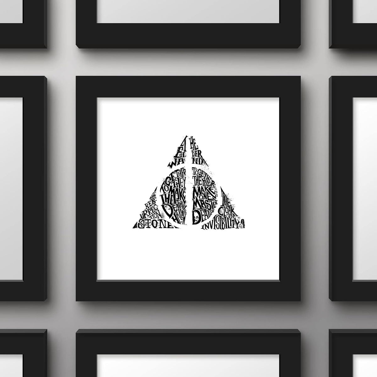 Deathly Hallows – Word Art Poster