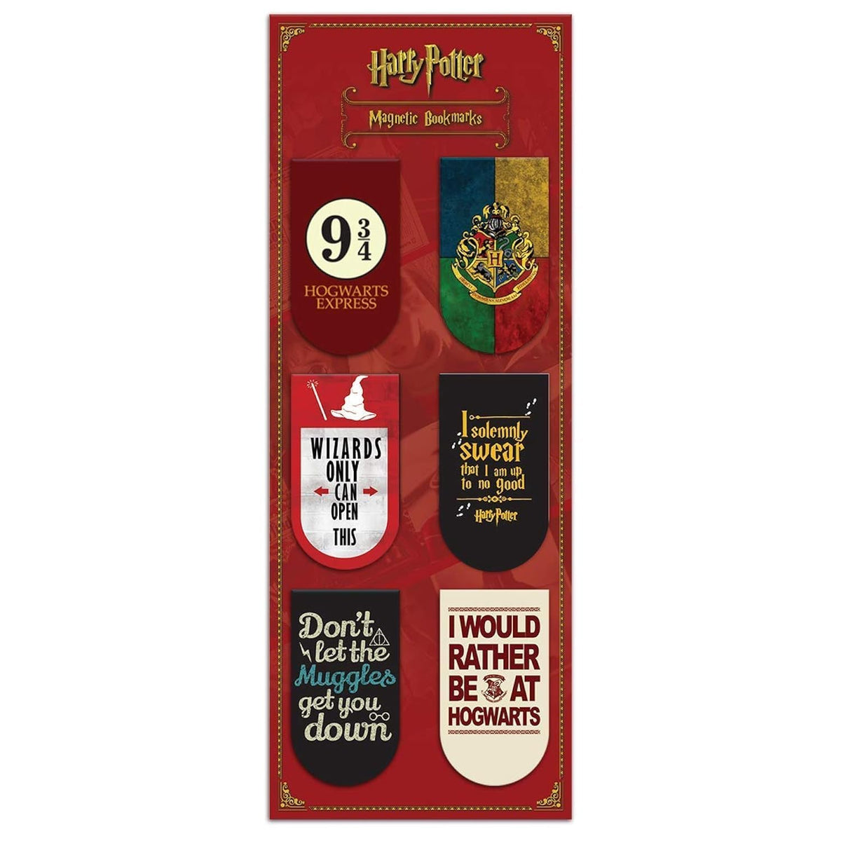 Harry Potter Pack of 6 Decorative Quotes Magnetic Bookmarks - Officially Licensed by Warner Bros, USA (Quotes)