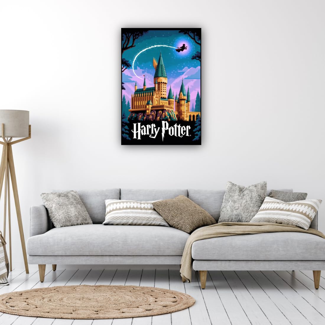 Nostalgic Building Block Wizarding World Art Poster