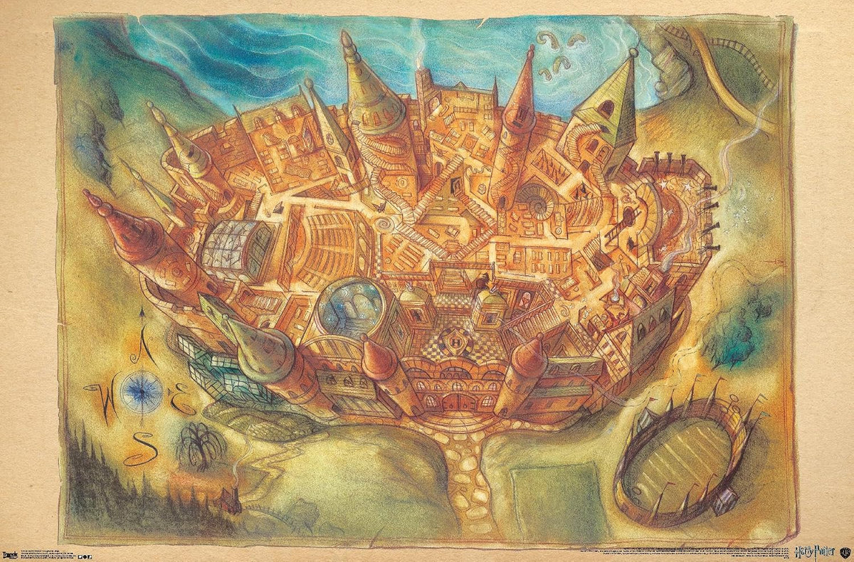Hogwarts Map Wall Poster