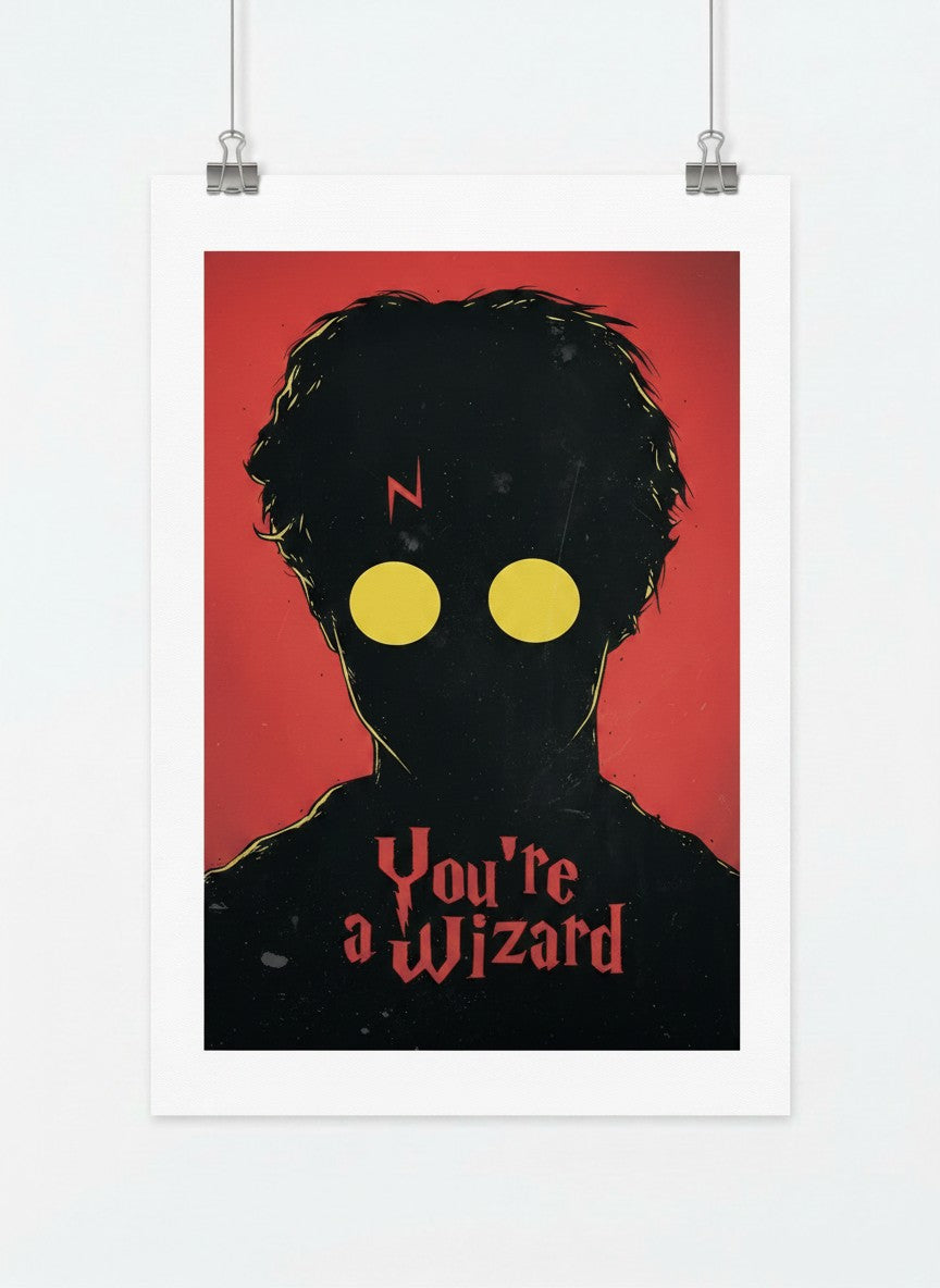 You're a Wizard – Potter Head Art Poster