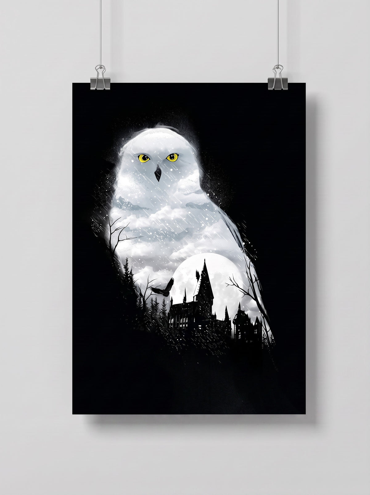 Hedwig Delivering Hogwarts Acceptance Letter Poster