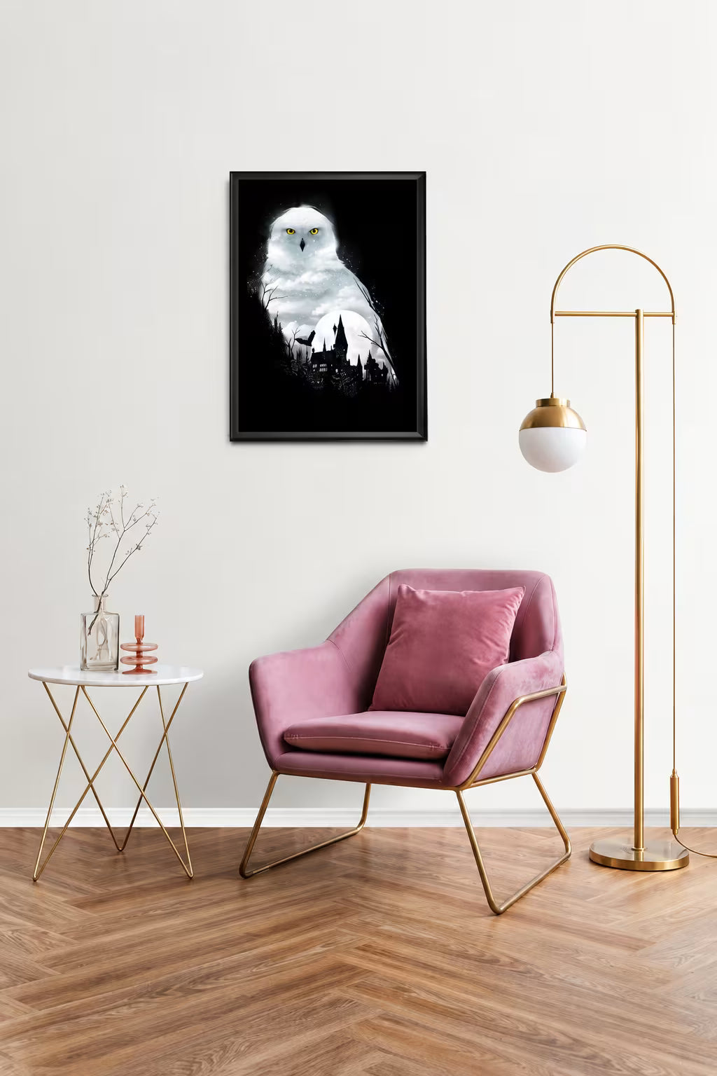 Hedwig Delivering Hogwarts Acceptance Letter Poster